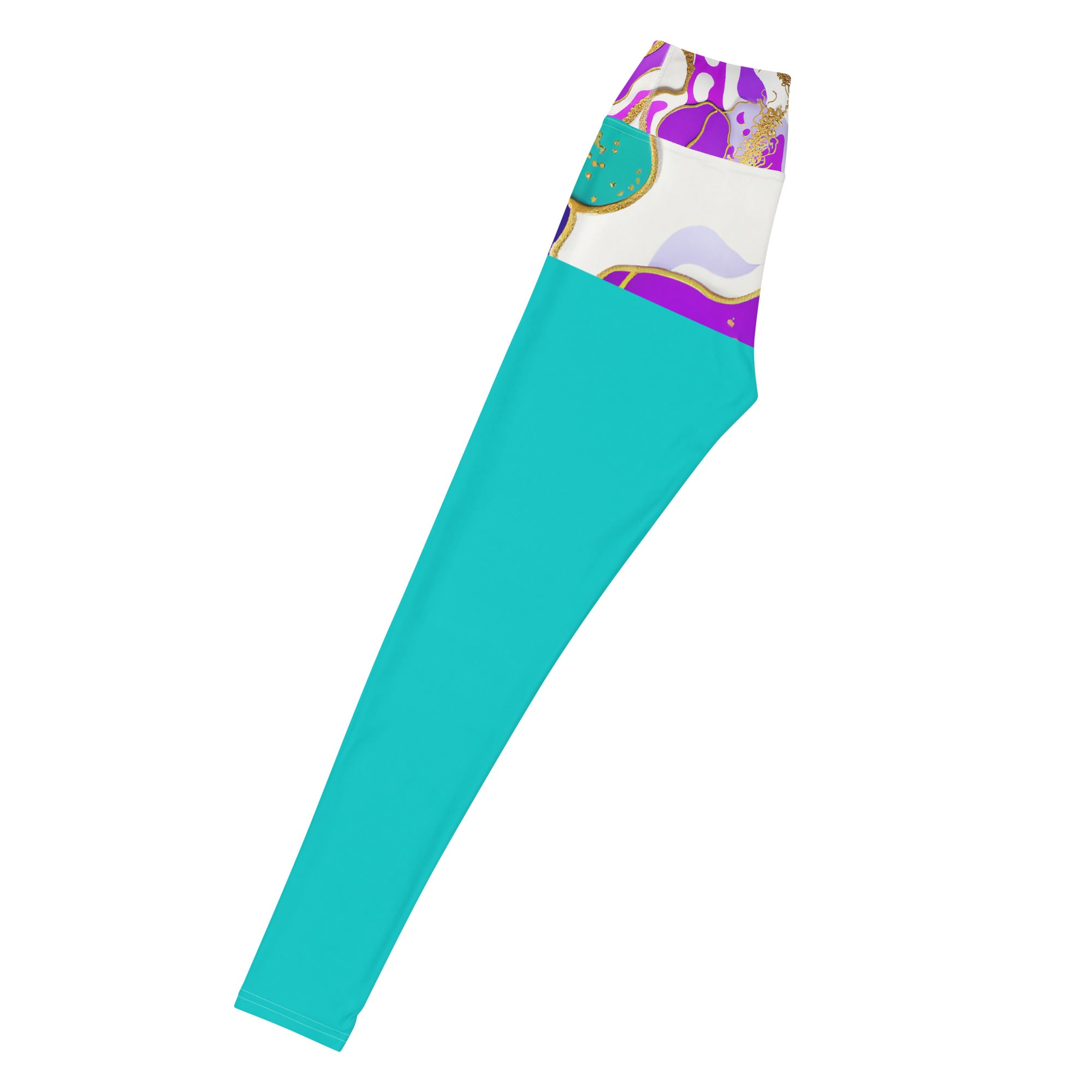Arty Yoga Pants. Gym or Workout High Waist Leggings. "Artz" Streetwear by WickedYo.